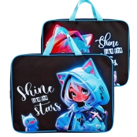 Папка с ручками текстильная А4, 360&times;245&times;70 мм, Calligrata TOP &laquo;Сияй&raquo;