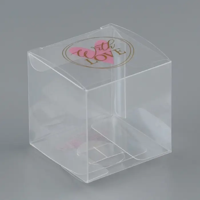 Коробка подарочная пластиковая, упаковка, With love, 5 х 5 х 5 см