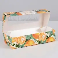 Коробка складная &laquo;Мандариновое настроение&raquo;, 17 х 7 х 4 см