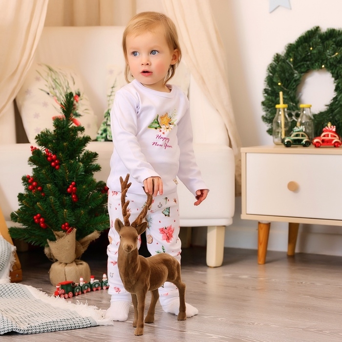 Пижама детская MINAKU Пижама детская MINAKU "Winter", цвет белый, рост 86-92 см