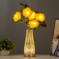 Ночник "Розы" 5хLED 4000К желтый 20х20х50см RISALUX Ночник "Розы" 5хLED 4000К желтый 20х20х50см RISALUX