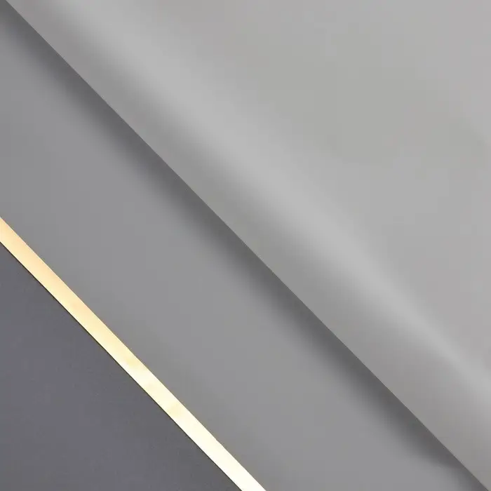 Пленка для цветов матовая, &laquo;С золотым тиснением&raquo;, 57&times;57 см, прозрачная