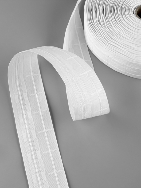 Шторная лента 60мм&times;50&plusmn;1м фиксированная сборка матовая 2 шнура