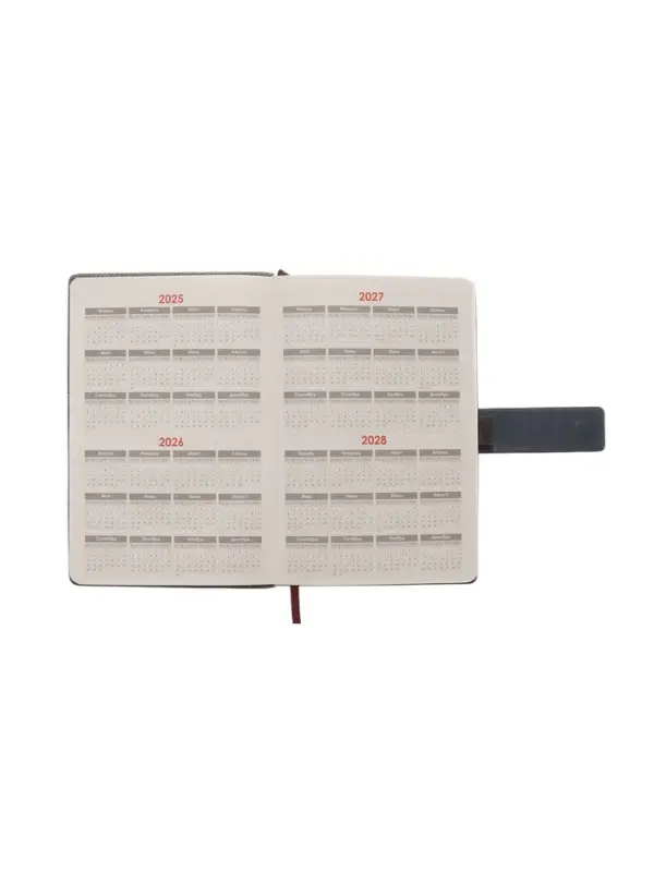 Ежедневник недатированный формат А5, с хлястиком, 128л, линия, пвх, Серый