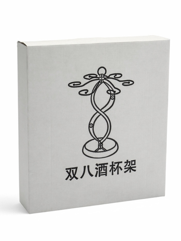 Подставка для бокалов, серебристая, на 6 бокалов