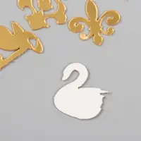 Декор для творчества пластик зеркальный "Корона и узоры" набор 6 шт