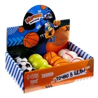 Мяч детский мягкий &laquo;Играй&raquo;, 4.5 см, МИКС, в шоубоксе