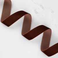 Лента бархатная, 25 мм, 18±1 м, коричневая №119 Лента бархатная, 25 мм, 18±1 м, коричневая №119