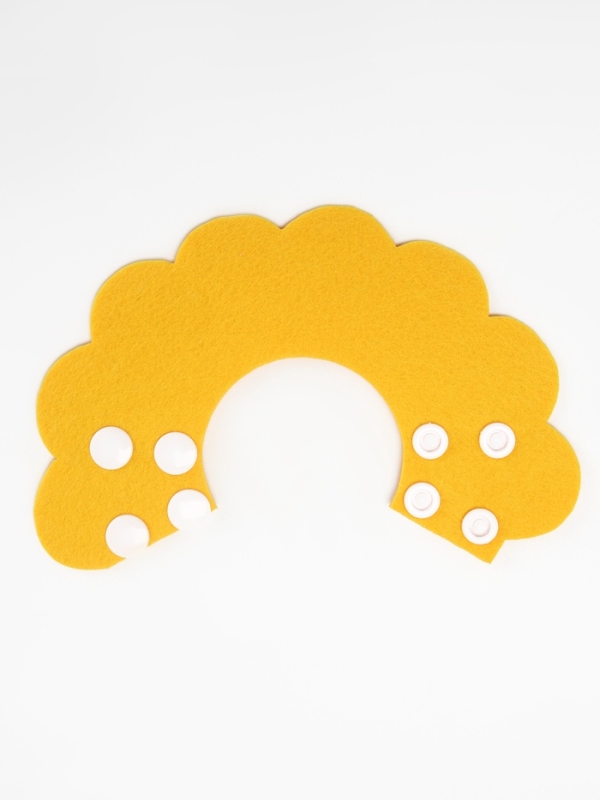 Ветеринарный воротник из фетра "Ромашка", размер XS, жёлтый