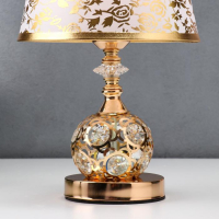 Лампа настольная с подсветкой LED  58081/1 E27 40Вт золото 20,5х20,5х35,5см RISALUX