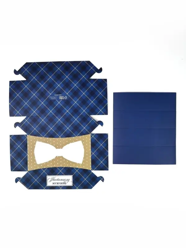 Кондитерская упаковка для макарун с окном, &laquo;Настоящему мужчине&raquo;, 11 х 19 х 5.5 см