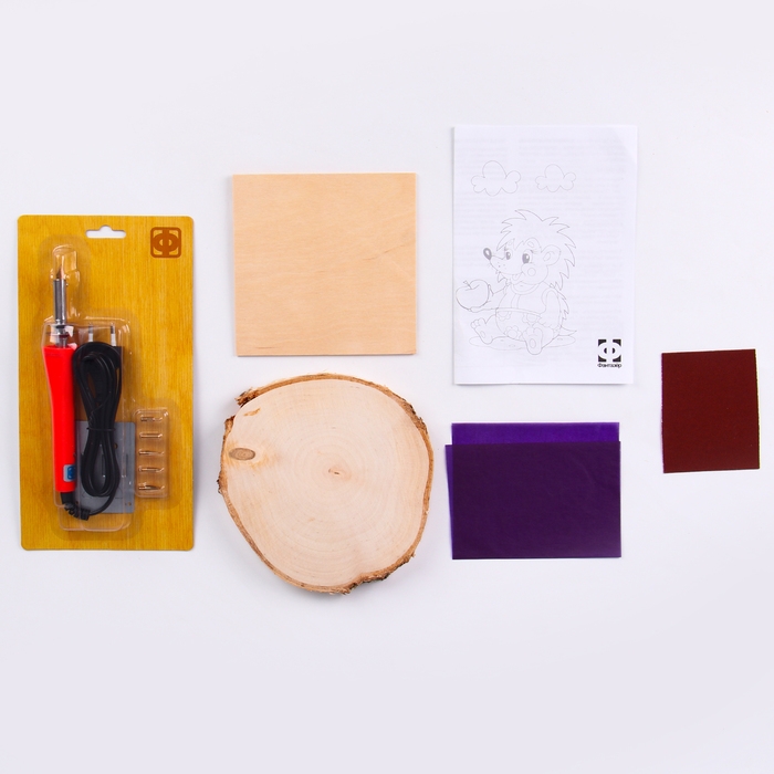 Набор для выжигания на спилах &laquo;Подарок для ёжика&raquo;