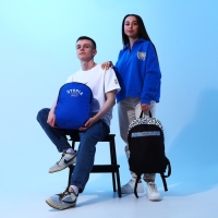 Рюкзак школьный текстильный Utopia, 38х14х27 см, цвет синий Рюкзак школьный текстильный Utopia, 38х14х27 см, цвет синий