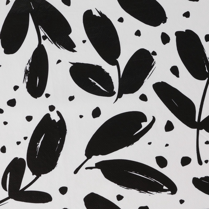 Скатерть на стол Доляна 137&times;180 см, черно-белая