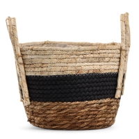 Набор кашпо "Инга" синяя полоса, 20,5х25/25,5х28/27х33см