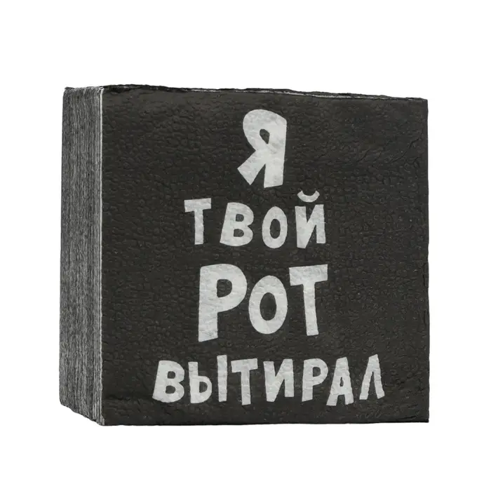 Салфетки бумажные однослойные &laquo;Я твой рот вытирал&raquo;, 24&times;24, 50 шт.