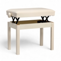 Банкетка для пианино Music Life сиденье 55х34, высота 48-58 см, белая, нагрузка 100 кг Банкетка для пианино Music Life сиденье 55х34, высота 48-58 см, белая, нагрузка 100 кг