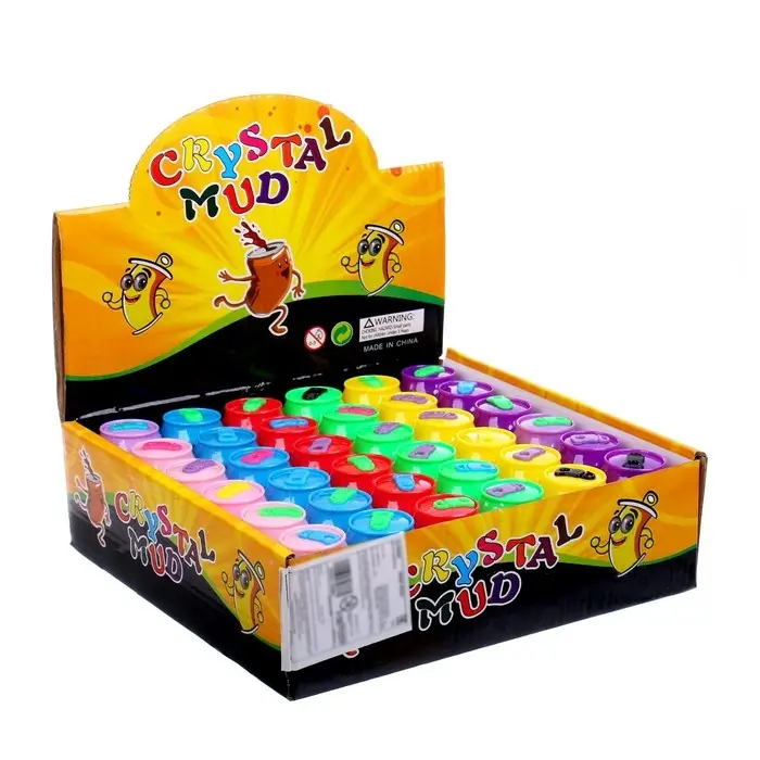 Лизун в банке, с бусинами, МИКС