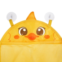 Сетка - органайзер &laquo;Утёнок&raquo;, для хранения игрушек в ванной, на присосках