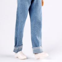 Джинсы для кукол мужчин, длина &mdash; 18 см, цвет голубой