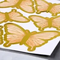Топпер для торта &laquo;Бабочки&raquo;, 10 шт., золотистый