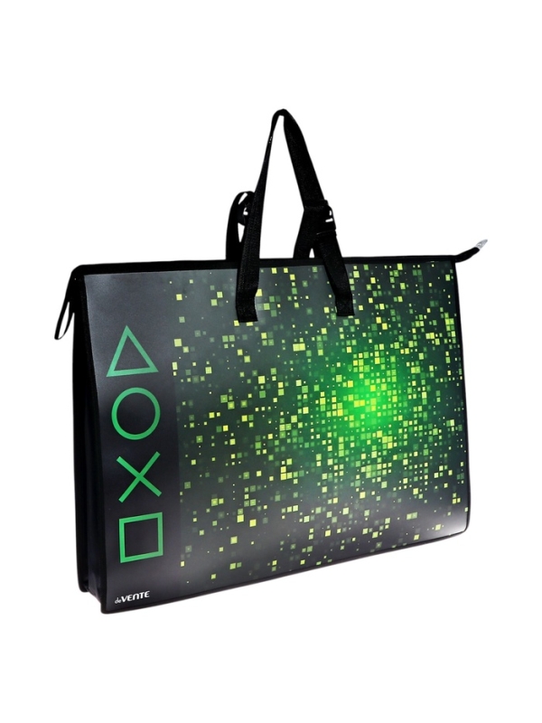 Папка А2 , 650х470х100 мм, deVENTE Папка А2 , 650х470х100 мм, deVENTE "Game", с ручками, пластиковая, молния сверху, внутренний карман