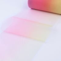 Фатин, 15 см, 11 ± 1 г/кв.м, 23 ± 1 м, цвет розово-жёлтый градиент №1 Фатин, 15 см, 11 ± 1 г/кв.м, 23 ± 1 м, цвет розово-жёлтый градиент №1