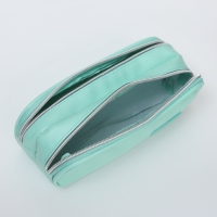 Косметичка-пенал, 2 отдела на молниях, цвет зелёный Косметичка-пенал, 2 отдела на молниях, цвет зелёный