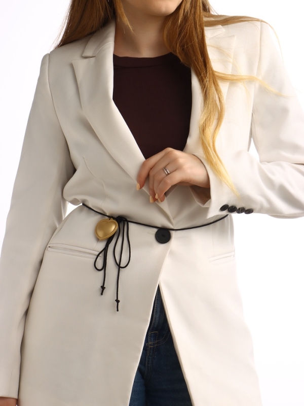 Портупея с кулоном &laquo;Сердечко&raquo; кожа, трансформер, цвет золото, 150 см