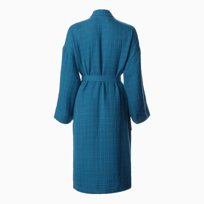 Халат жен.муслиновый LoveLife размер 42-44, цвет синий, 100% хл, 4-сл, 235гр/м2