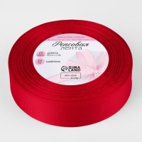 Лента репсовая, 25 мм, 23 &plusmn; 1 м, цвет красный №26