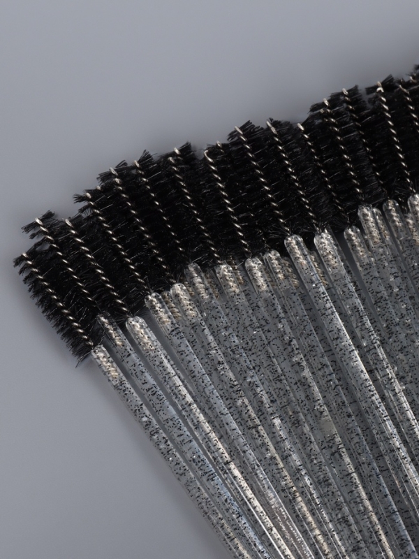 Щёточки для бровей и ресниц, набор - 50 шт, 9,5 см, цвет чёрный/прозрачный Щёточки для бровей и ресниц, набор - 50 шт, 9,5 см, цвет чёрный/прозрачный