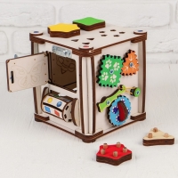 Бизикуб &laquo;Мир вокруг&raquo; со светом, фанера 3-4 мм