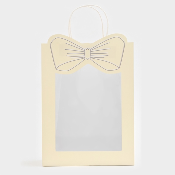 Пакет подарочный новогодний с оком "Бант", 26 х 35 х 15 см.