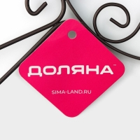 Подставка под горячее на ножках с ручкой Доляна &laquo;Сердца&raquo;, 25,5&times;16,3 см, цвет коричневый