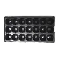 Кассета для рассады, 21 ячейка по 150 мл, пластик, чёрная, 54&times;28&times;7 см, Greengo