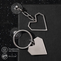 Серьги металл &laquo;Сердце&raquo; графика, цвет серебро