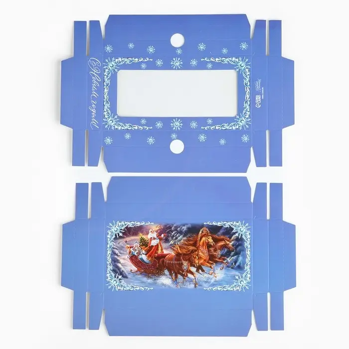 Коробка для шоколада &laquo;Снежная сказка&raquo;, с окном, 16.4 х 8.4 х 1.7 см