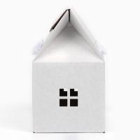 Коробка складная &laquo;Домик, белый &raquo;, 15 х 18 х 10 см