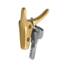 Крючок мебельный CAPPIO YAK, двухрожковый, цвет матовое золото Крючок мебельный CAPPIO YAK, двухрожковый, цвет матовое золото