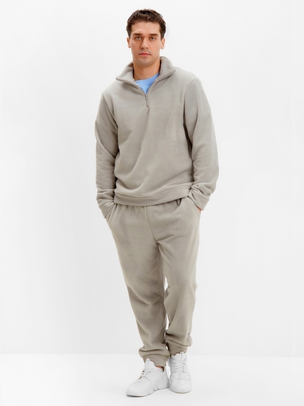 Брюки флисовые мужские спортивные MINAKU: Fleece Soft цвет серый, р-р 48