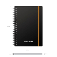 Тетрадь А6 на спирали, 80 листов в клетку, ErichKrause Accent, пластиковая обложка, на резинке, блок офсет 100% белизна, МИКС Тетрадь А6 на спирали, 80 листов в клетку, ErichKrause Accent, пластиковая обложка, на резинке, блок офсет 100% белизна, МИКС