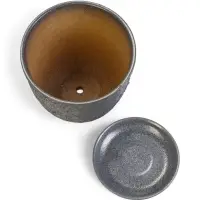 Горшок цветочный с поддоном 1,8 л, керамика "Шагрень" (М)