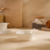 Форма для выпечки из жаропрочной керамики SL Home &laquo;Санторини&raquo;, 250 мл, 13,6&times;12&times;4,5 см, цвет белый