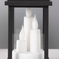 Светодиодная свеча в подсвечнике RISALUX &laquo;Тройняшки&raquo;, LED-ночник, 1.5 Вт, 3&times;ААА, 10&times;10&times;22 см