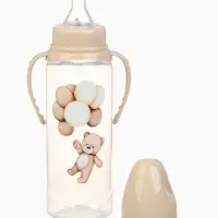 Бутылочка для кормления &laquo;Baby Bear&raquo; 250 мл, цилиндр, бежевый Mum&Baby