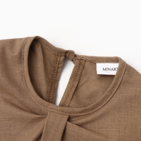 Платье для девочки, MINAKU, бежевое, рост 110 см