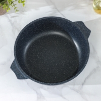 Жаровня Мечта &laquo;Гранит&raquo;, 3 л, d=26 см, h=8 см, антипригарное покрытие, стеклянная крышка, серая