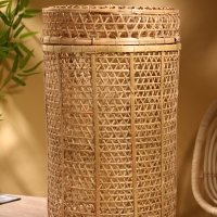 Корзина плетёная "Баскет" бамбук 40х40х60 см, светлая