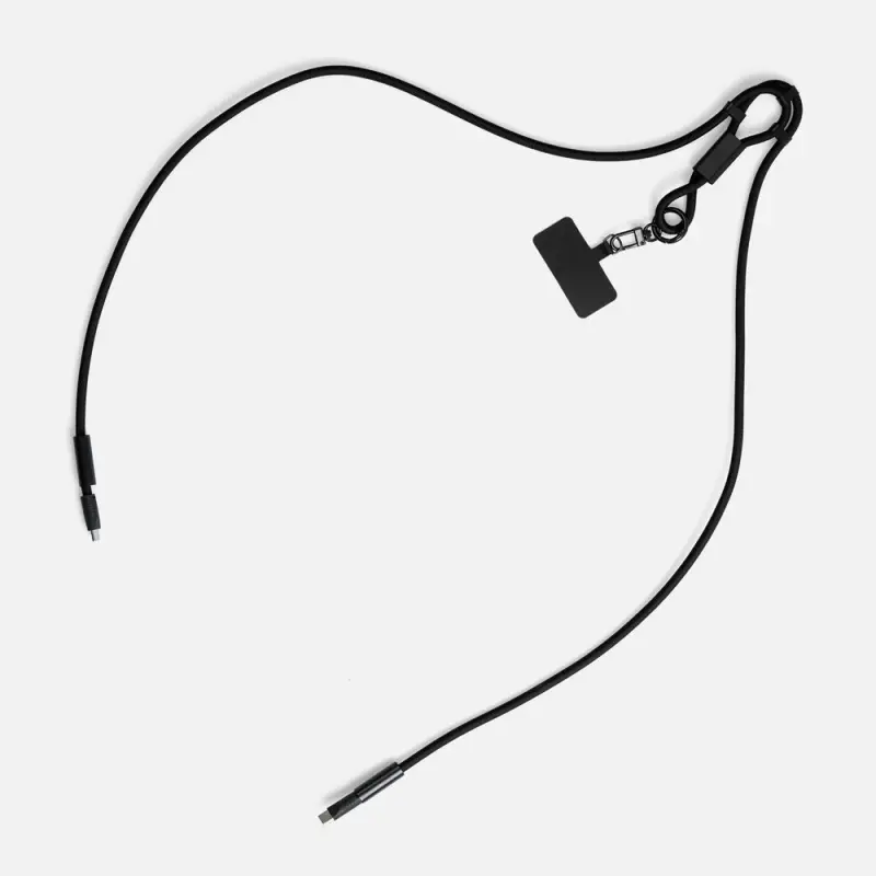 Кабель-ланьярд energyFlex Power Delivery 60 Вт, черный